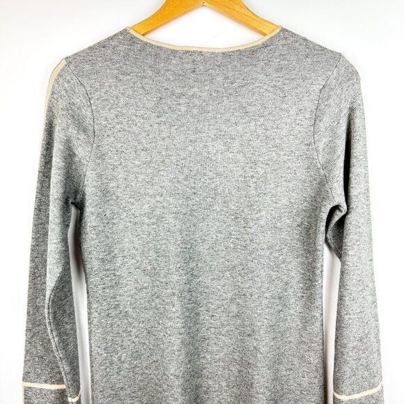 NWT THML Gray Striped Quarter Sleeve Knit Sweater Dress - Picture 9 of 10